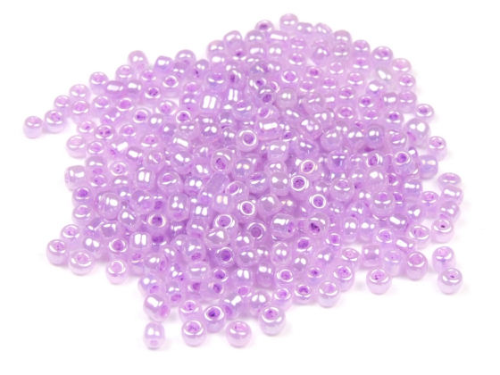 Rocailles, 2 mm, lila l�ster