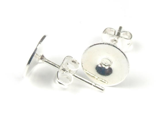Ohrstecker mit Klebefl�che, 8 mm