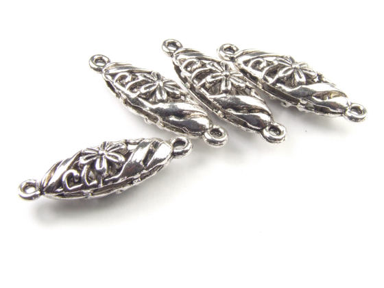 Verbindungsteil, filigrane Ovale, 30x10 mm