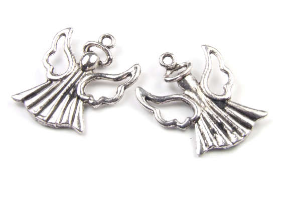 Anhnger, Engel mit Heiligenschein, 26x21 mm