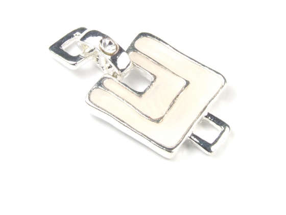 Anhnger mit Emaille und Strass, 17x16 mm