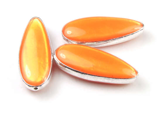 Perlen, l�ngliche Tropfen, 26x10 mm, goldgelb