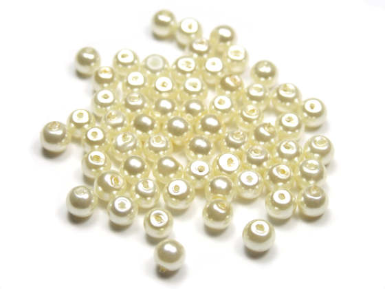 Glaswachsperlen, champagner, 4mm