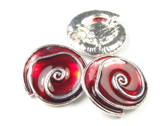 Anhnger, Rose, 22 mm, rot