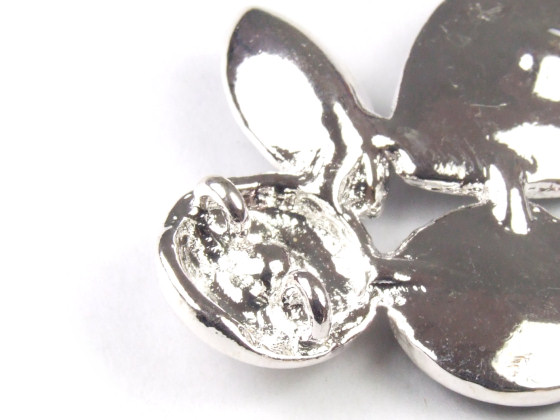 Schmuck Ornament, Serie Mila X, 36x30 mm, silbergr