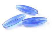 Glasperlen, Bastelperlen, 40x13 mm, blau