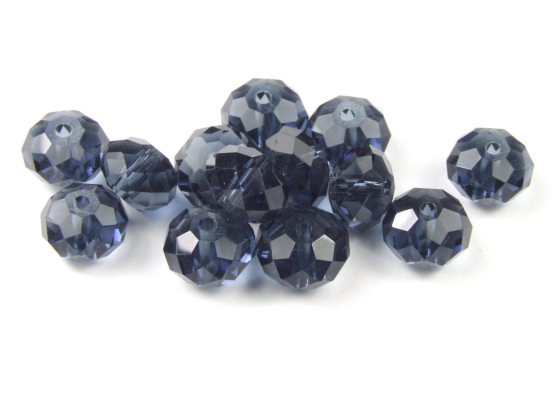 Schliffperlen, Rondelle,  6x8 mm, montana