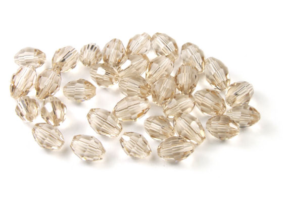 Schliffperlen oval, 6x4 mm, sahara sands