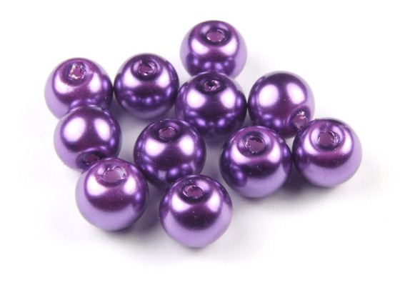 Glaswachsperlen, 6mm, Violett