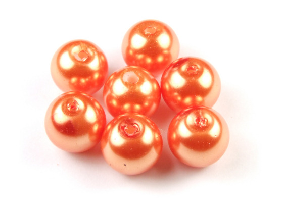 Glaswachsperlen, 8 mm, Mandarine