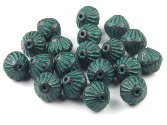 Doppelkegel, bhmisch, 7x8 mm, schwarz