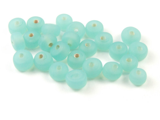 Perlen,  Minidonuts, 5x3 mm, trkis