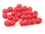 Perlen,  Minidonuts, 5x3 mm, rot