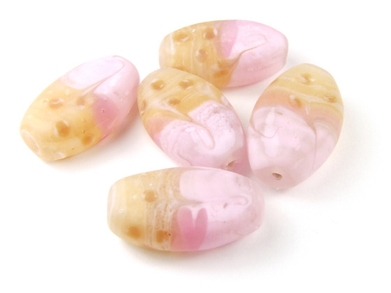 Lampenperle, oval, matt, 30x17x8 mm, ros�