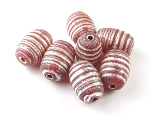 Lampenperle, matt, 15x10 mm, rot