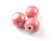 Perlen aus Porzellan, 16 mm, rosé