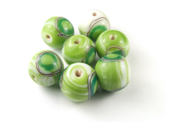 Lampenperle, Serie Lakka, 14 mm, gr�n