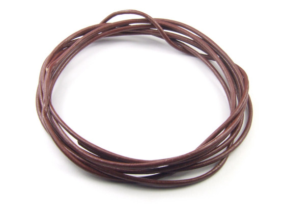 Lederband, rund, 1.5 mm, Braun