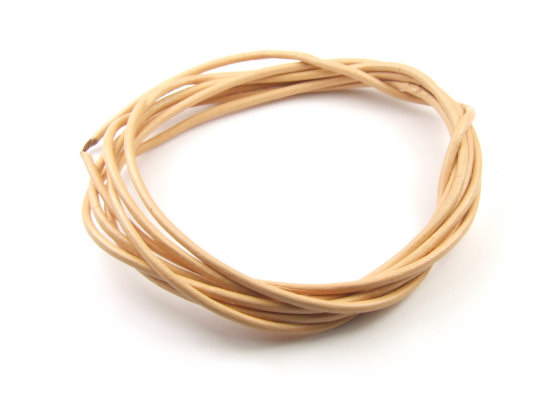 Lederband, rund, 1.5 mm, natur