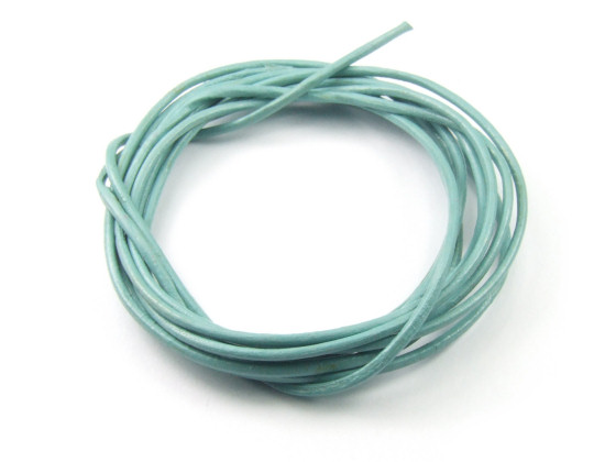 Lederband, rund, 1.0 mm, Trkis