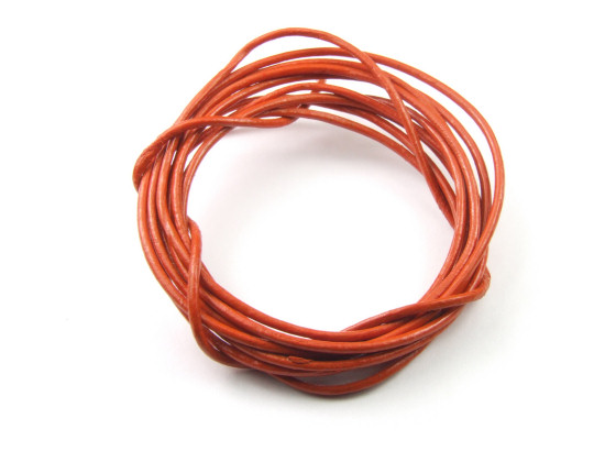 Lederband, rund, 1.0 mm, Burnt Orange