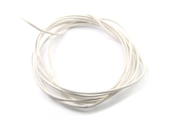 Lederband, rund, 1.0 mm, Wei�