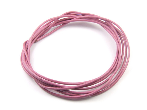 Lederband, rund, 1.0 mm, Ros�