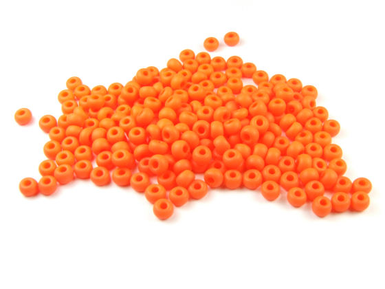 Rocailles, 3 mm, orange, matt