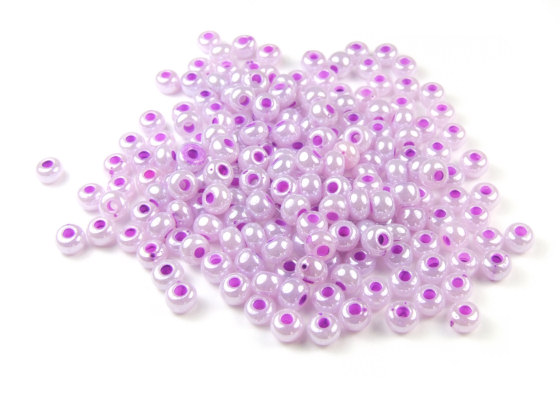 Rocailles, 3 mm, flieder, l�ster