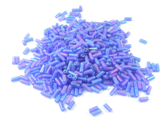 Rocailles, Stbchen, 4,5 mm, royal-rainbow