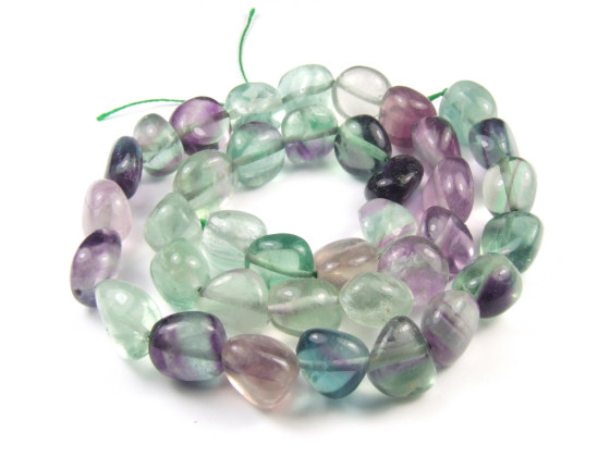 Fluorit Nuggets, 8-10 mm, bunt