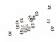 Crimp Perlen, versilbert, 2 mm
