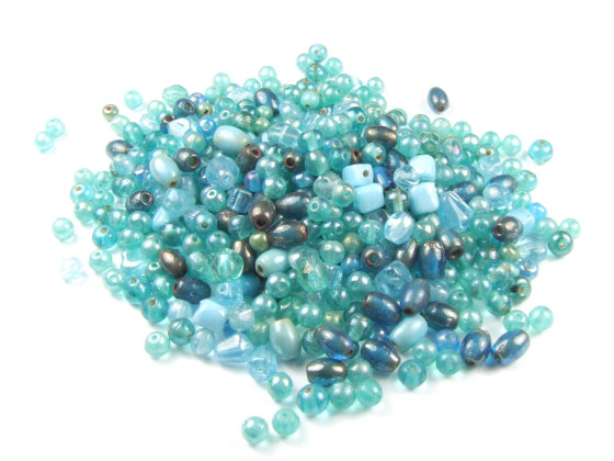 Perlenmix, Miniperlen, t�rkis