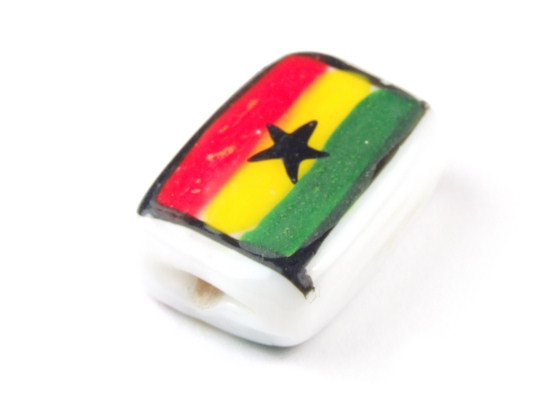 Flaggenperlen, 20x14 mm, Ghana