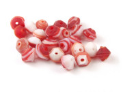 Perlen, Rondelle, 6x4 mm, rot