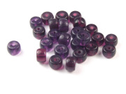 Glasperlen, Miniwalzen, 6x4 mm, violett