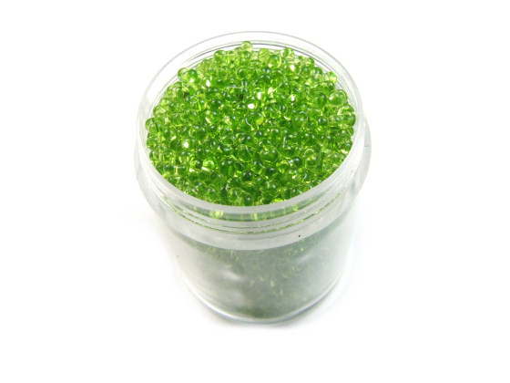 Farfalle Perlen, 4x2 mm, grasgrn, preciosa
