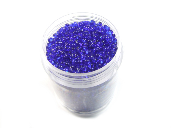 Farfalle Perlen, 4x2 mm, royalblau