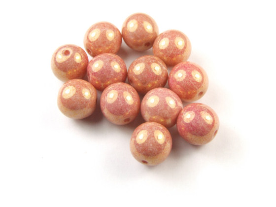 Glasperlen, b�hmisch, Bohemia L�ster, 8 mm, Terra
