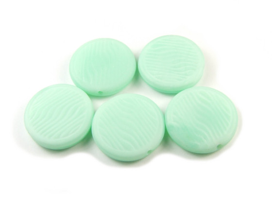 Glasperlen, bhmisch, Taler, 18  mm, mint