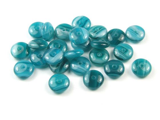 Glasperlen, b�hmisch, Linsen, 6 mm