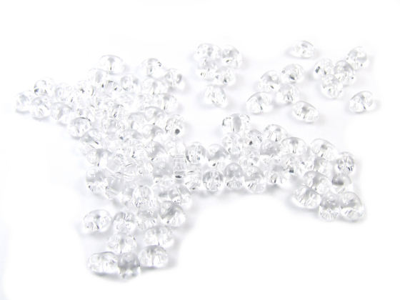 Preciosa Twin Beads, 4x2,5 mm, transparent