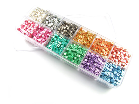 Perlen Box 'Metallic Bohemia', Rocailles, bunt