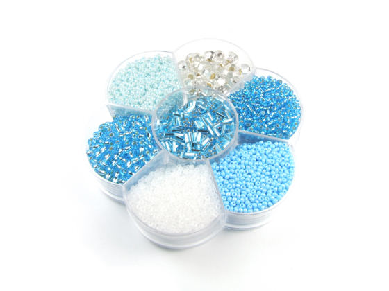Perlen Box 'Aqua Bohemia', trkis