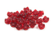 Glasperlen, gewellte Scheiben, 8 mm, rot