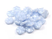 Glasperlen, gewellte Scheiben, 12x3 mm, himmelblau