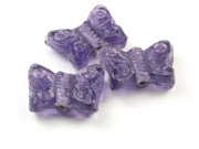 Glasperlen, Schmetterling, 19x11 mm, violett