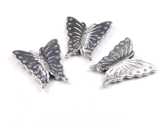Metallperle, Schmetterling, 39x21 mm,