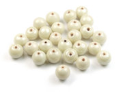 Perlen mit Lüsterglanz, rund, 8 mm, cream-gold