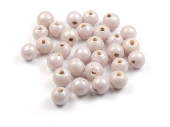 Perlen mit Lüsterglanz, rund, 6 mm, cream-rosé